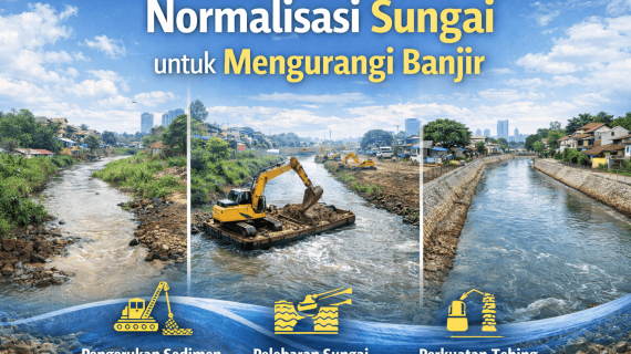 Normalisasi Sungai untuk Mengurangi Banjir